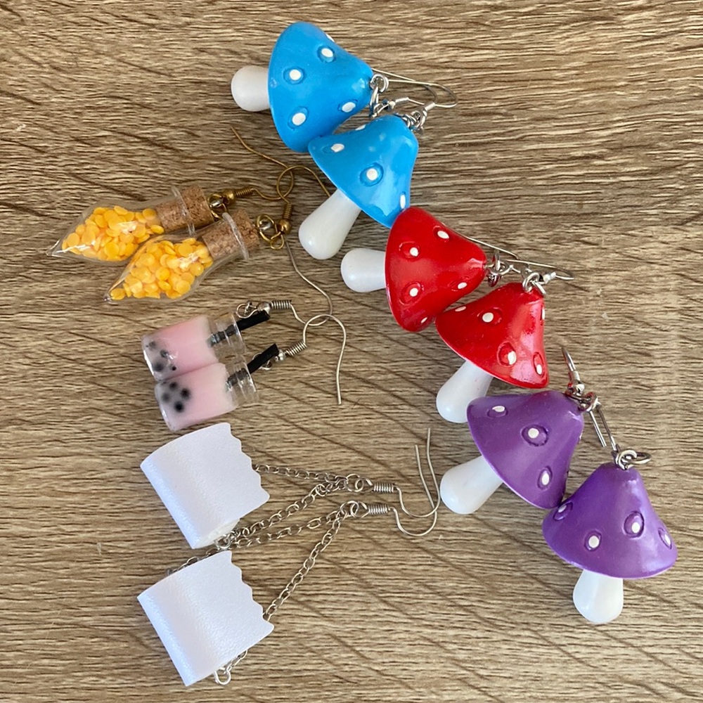 cute earrings (pack of 6)